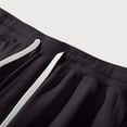 thumbnail image 3 of hoksml Men Active Athletic Pants Casual Solid Elastic Waist Drawstring Full Length Pants Lightweight Sweatpants Workout Jogger Cuffed Pants Legs, 3 of 5