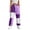 Purple, variant on Inleife Women's Color Block Patchwork Jogger Sweatpants, High Waist Drawstring Cuffed Ankle Casual Long Pants with Side Pockets for Winter