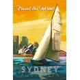 thumbnail image 2 of East Coast Licensing 13x18 Black Ornate Wood Framed with Double Matting Museum Art Print Titled - Sydney Australia, 2 of 4