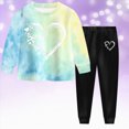 thumbnail image 2 of KPOPLK Toddler Baby Girl Clothes Pants Set Toddler Pullover Cute Print Long Sleeve Tops Fall Winter 2 Piece Outfits Size 8-9 Years, 2 of 9