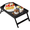 Black, variant on Bed Tray Table Folding Legs with Handles Breakfast Food Tray for Sofa,Bed,Eating,Drawing,Platters Serving Lap Desk Snack Tray (Bamboo Medium)