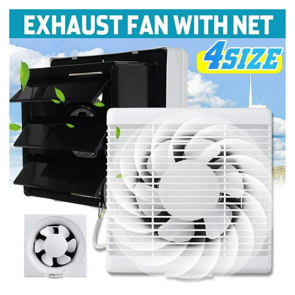 12 Inch High Speed Exhaust Fan Low Noise Ventilation Air Extractor For Window Bathroom Bedroom Toilet Kitchen Wall Exhaust Fan ,Easy to Install