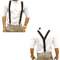 thumbnail image 2 of Mens Suspenders Strong Clips Heavy Duty Braces One Size Fits All Wide Y Shape, 2 of 8