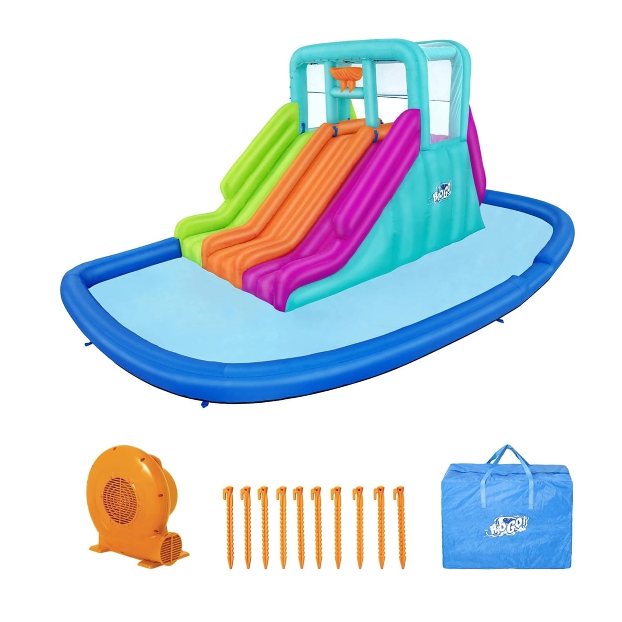 H2OGO! Triple Splash Kids Inflatable Water Park - 22'