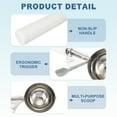 thumbnail image 3 of Uxcell 3 Pcs Cookie Scoops, Ice Cream Scoop with Trigger for Baking Cookie Dough Rice Pudding Kitchen Gadget, White, 3 of 6