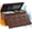 Brown, variant on Storage Ottoman Bench, Fireproof Folding Lockable Storage Chest, 30 Inch Water Resistant Leather Foot Rest Stool for Bedroom Documents & Valuables, Pink
