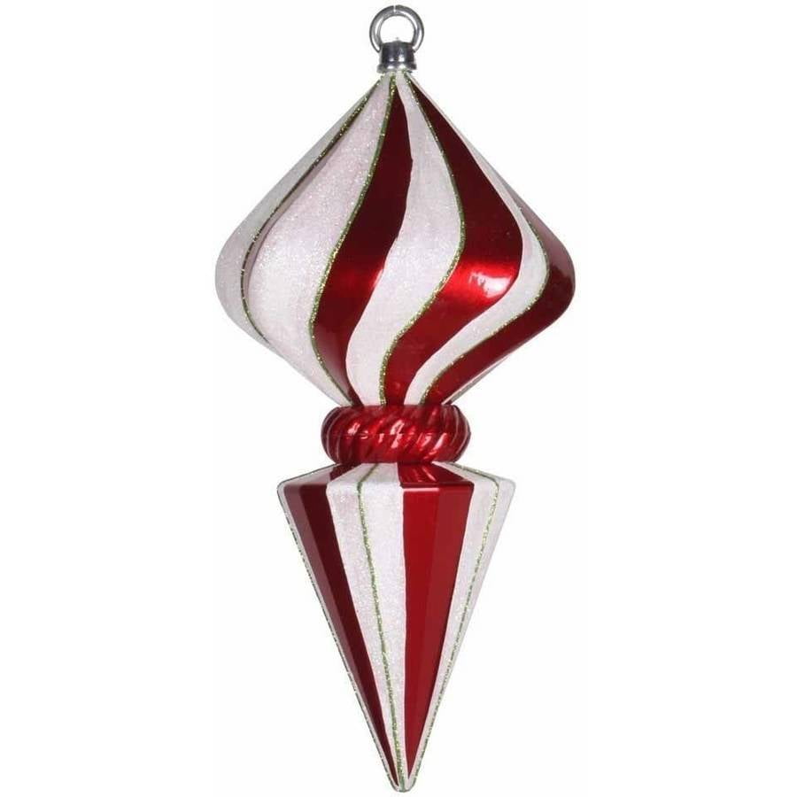 Vickerman 12" Striped Diamond Finial Christmas Ornament