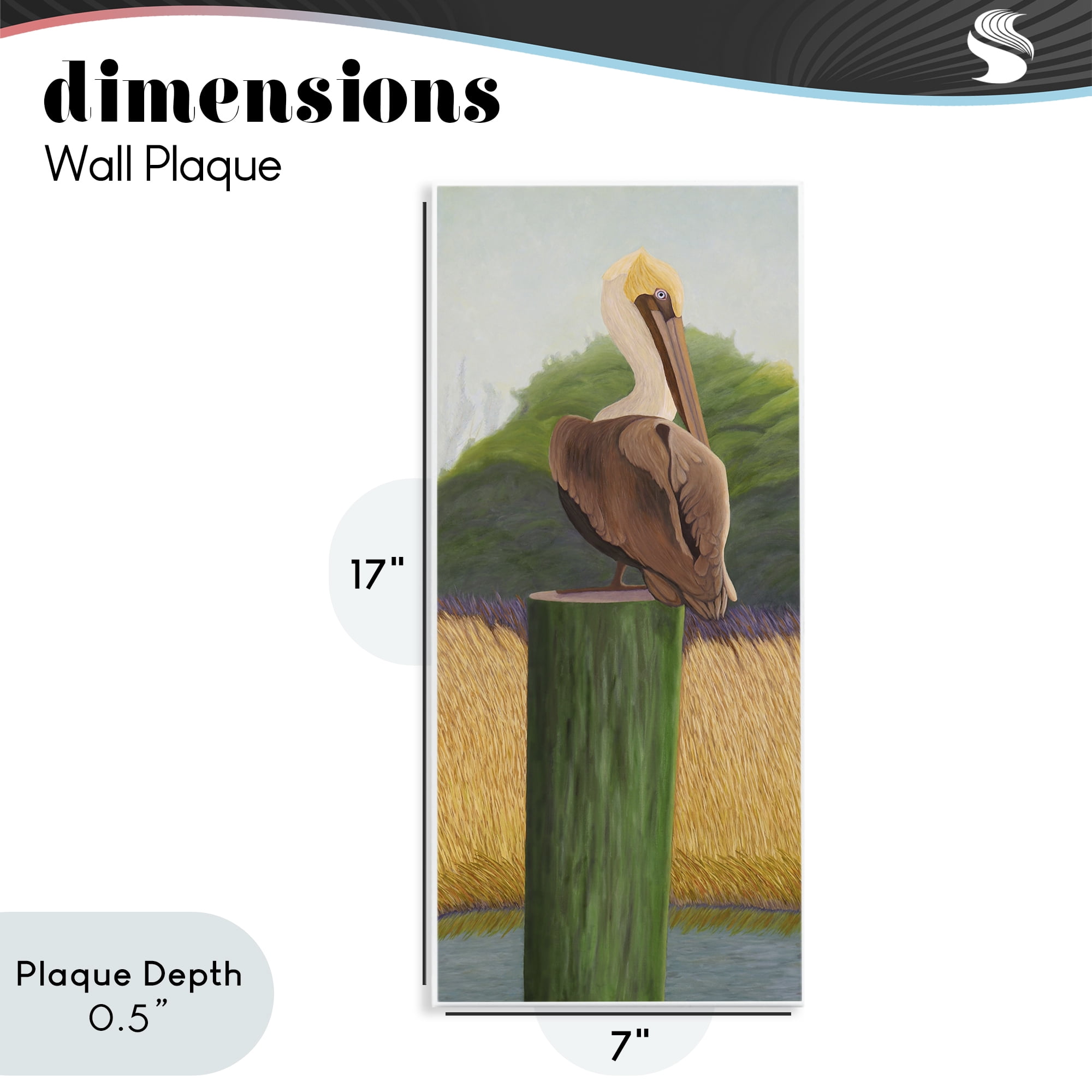 Stupell Industries Pelican with Blue Eyes Wall Plaque Art, design by Barbara Fallenbaum