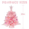 thumbnail image 2 of Árbol de Navidad SY CRAFT mini rosa con luces y adornos, 2 of 8