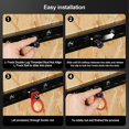 thumbnail image 5 of L-type track double ear threaded stud nut accessory retainer, used with L-type track, compatible with truck bed, trailer cargo, 5 of 5