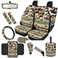 thumbnail image 2 of HUIACONG Car Seat Cover Set, with Armrest Cushion Car Cup Coasters, 14 Pack Personalized Design Suitable for Vans Automotive Sunflower, 2 of 8