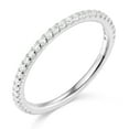 thumbnail image 2 of Wellingsale Ladies Solid 14k White Gold Polished CZ Cubic Zirconia Wedding Band - Size 8, 2 of 6
