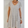 thumbnail image 1 of 2024 Robe Tendance Grande Taille pour Femmes Été Imprimé Manches Courtes Ample Décontractée Robes Femme Élégante Mode Plage Vêtements pour Dames, 1 of 7