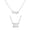 Silver 111, variant on Women's Stainless Steel Stacking Angel Numbers Double Layered Necklace 222 Pendant Chain Choker Numerology Jewelry Silver