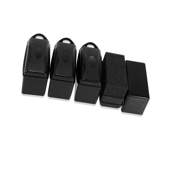 Unique Bargains 4 pcs Car Tire Wheel Dressing Shine Contour Applicator Pad Sponge Lid