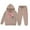 Khaki, variant on lnmuld Girls Outfits 2 Piece 2025 Fashion Girls Long Sleeve Hooded Sweater and Pants Outfit Set for Older Children Comfortable Playwear Solid Color Size:12-13 Years