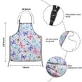 thumbnail image 3 of Light Purple Butterfly Pattern Kids Aprons for Girls and Boys,Adjustable Neck Strap Toddler Aprons for Kids Cooking Baking, 3 of 6
