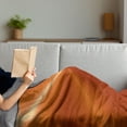 thumbnail image 3 of Orange and Grey Soft Flannel Fleece Blanket, 3D Style Machinery Structure Image Detailed Vivid Modern Contrast Colors, Cozy Plush for Indoor and Outdoor Use, 50" x 70", Orange Grey, by Ambesonne, 3 of 5