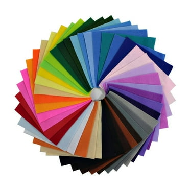 Life Glow 42pcs 6x6" Felt Fabric Sheet Assorted Color  DIY Material Craft Patchwork