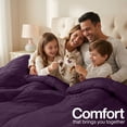 thumbnail image 3 of Utopia Bedding Comforters Twin Size, All Season Duvet Insert, Down Alternative Box Stitched Bed Comforter with Corner Tabs, Machine Washable (Plum), 3 of 7