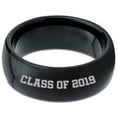 thumbnail image 2 of Tungsten Graduating Class Of 2019 Band Ring 8mm Men Women Comfort Fit Black Dome Polished, 2 of 4
