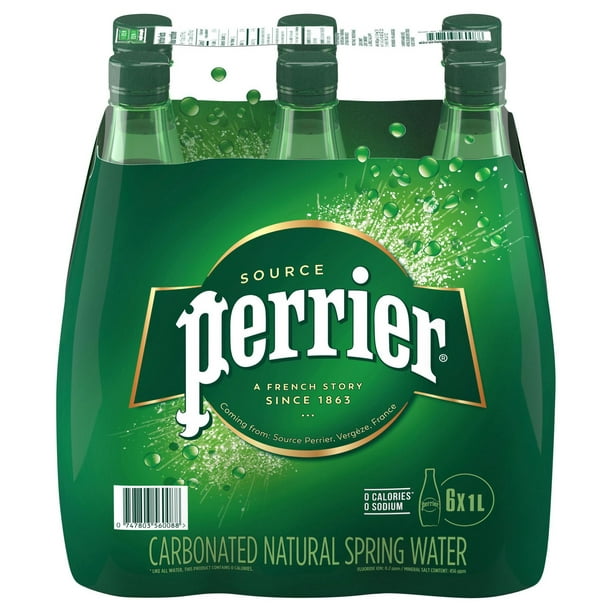 Eau gazeuse Perrier - PERRIER - Carton de 6 bouteilles