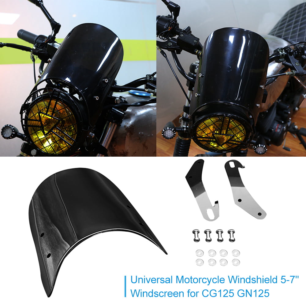 5-7 Inch Retro Motorcycle Round Headlamp Front Windshield Bracket For CG GN125 