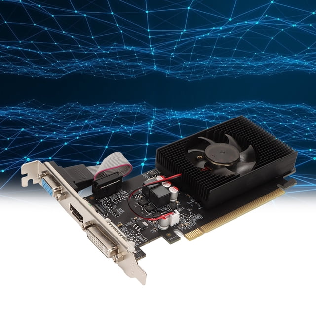Game Graphics Card, Support DirectX 10.1 1GB DDR3 HD Multimedia Interface PC Graphics Card with 2 Bracket for Desktop PC