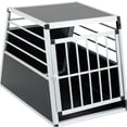 thumbnail image 6 of JERFIT Large 36" Aluminum Dog Crate for Travel, Heavy Duty Metal Pet Kennel Carrier with Lockable Door & Ventilation, Black/Silver, 6 of 6