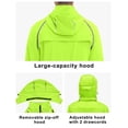 thumbnail image 3 of Little Donkey Andy Men's Packable Lightweight Waterproof Cycling Jacket, Convertible Quick Dry Running Jacket Windbreaker with Removable Sleeves and Hood, Fluorescent Yellow L, 3 of 7