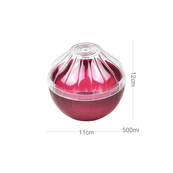 Mini Récipient de Stockage Alimentaire en Forme d'Oignon avec Couvercle Transparent - Matériau PP Petit Hermétique pour Cuisine/réfrigérateur, Économiseur de Légumes Léger 65-90g, Garde-Aliments Mignon en une Seule Pièce de Moins de 300mL