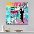 thumbnail image 3 of IDEA4WALL Canvas Print Wall Art Dream Big Dream Banksy Urban Spray Paint Graffiti & Street Art Abstract Illustrations Modern Art Decorative Bohemian Multicolor for Rooms - 24"x24", 3 of 5