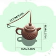 thumbnail image 2 of 2 Pack Creative Silicone Tea Infuser Teapot Shape Tea Filter,Reuseable Tea Coffee Strainer Accessories In Bright Colors, Best Gift in Home Or Offices, 2 of 3