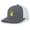 Charcoal/White, variant on Mens Pineapple Embroidered Mesh Back Trucker Hat Cap-Black Heather/Black