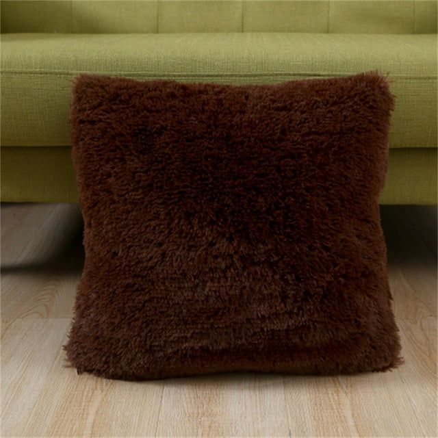 Xihbxyly Cojín de Sofá de Funda Corta, Diseño de Color Liso Suave, Tacto Cómodo y Acogedor, Complemento Decorativo para El Hogar, para Sala de Estar y Dormitorio, Lavable a Máquina, Tamaño 43 X 43 Cm