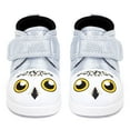 thumbnail image 2 of ikiki Snowy Owl Squeaky Toddler Shoes | Sparkly White, 2 of 9
