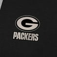 thumbnail image 4 of Men's Antigua Black Green Bay Packers Brushed Carbon Victory Pullover Hoodie, 4 of 4