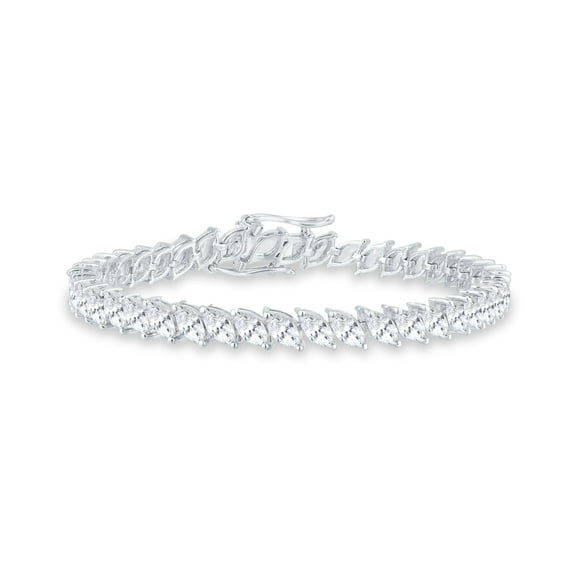 Women's 8.00 Carat Marquise Cut Simulated White Diamond Tennis Bracelet With In 14K White Gold Plated 925 Sterling Silver For Women's Wedding Gift (8)