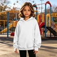 thumbnail image 2 of BLVB Hoodies for Girls Long Sleeve Cute Pullover Lightweight Comfy Oversized Hooded Sweatshirt with Thumb Hole(White,13-14 Years), 2 of 8