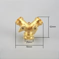 thumbnail image 2 of Easdesey Garden Hose Splitter 2 Way Heavy Duty, Solid Brass 2-Way Water Hose Splitter, Outdoor Faucet Spigot Splitter Two Way Connector, Y Valve Garden Tap Hose Adapter with 3 Hose Washers, 2 of 6