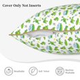 thumbnail image 5 of Fotbe Frogs Jumping Pattern Velvet Decorative Throw Pillow Covers with Elegant Piping, Soft Plush Cushion Cover for Sofa, Bed, Car, Office-18"x18", 5 of 8