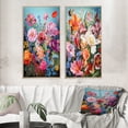 thumbnail image 1 of Designart "Mountain Spring Celebration of Wildflowers III" Wildflowers Framed Wall Art Set Of 2 - Traditional Pink Gallery Wall Frame Set For Home Decor, 1 of 6
