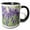 Black/White, variant on 3drose, Usa, Wa, Sequim, Lavender Flower - Us48 Rti0243 - Rob Tilley, 11oz Two-tone Blue Mug