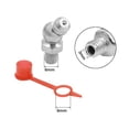 thumbnail image 6 of Silver Tone M6 Thread 45 Degree Angle Grease Nipple Fittings w/ Dust Cap for Car 20 Set, 6 of 6