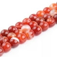 thumbnail image 5 of K-KED Natural Red Stripe Agate Onyx Gemstones Round Loose Beads For Delicate Jewelry Making 15"-8 mm, 5 of 6