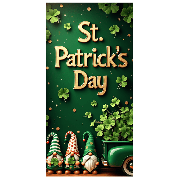 LUUFILx St. Patrick's Day Background Gnome Backdrop Party Supplies Decorations Banner Photography Props Festival Celebration Decor