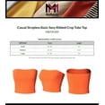 thumbnail image 2 of MixMatchy Women's Casual Strapless Basic Sexy Ribbed Crop Tube Top, 2 of 4