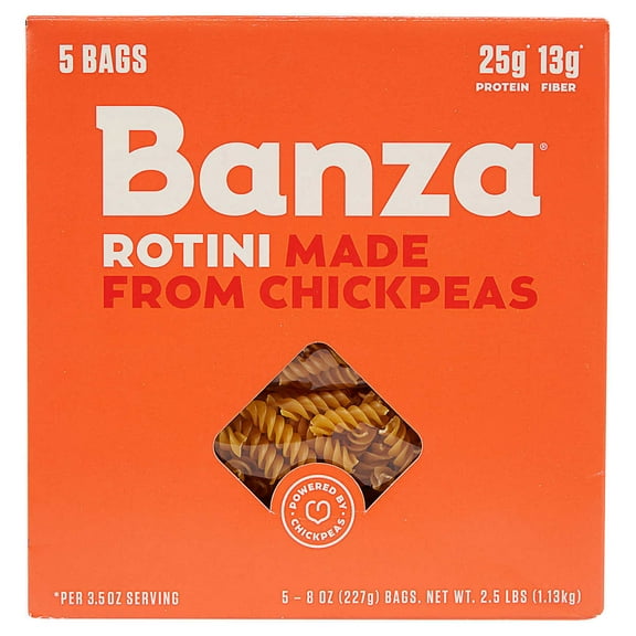 Banza Chickpea Rotini 8 Ounce (Pack of 5)