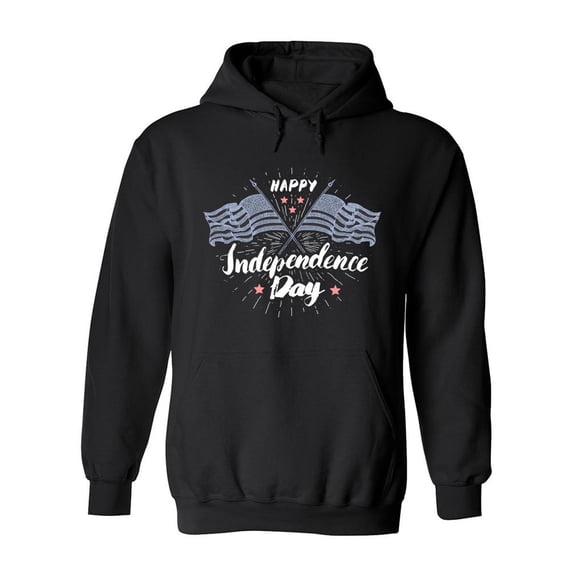Vintage Independence Day Flag Hoodie Men -Image by Shutterstock, Male Medium