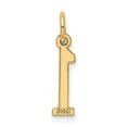 thumbnail image 3 of 14k Yellow Gold Small Polished Elongated 1 Charm 19.1x4.6mm Pendant Necklace for Women - .3 Grams, 3 of 4